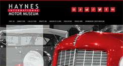 Desktop Screenshot of haynesmotormuseum.com